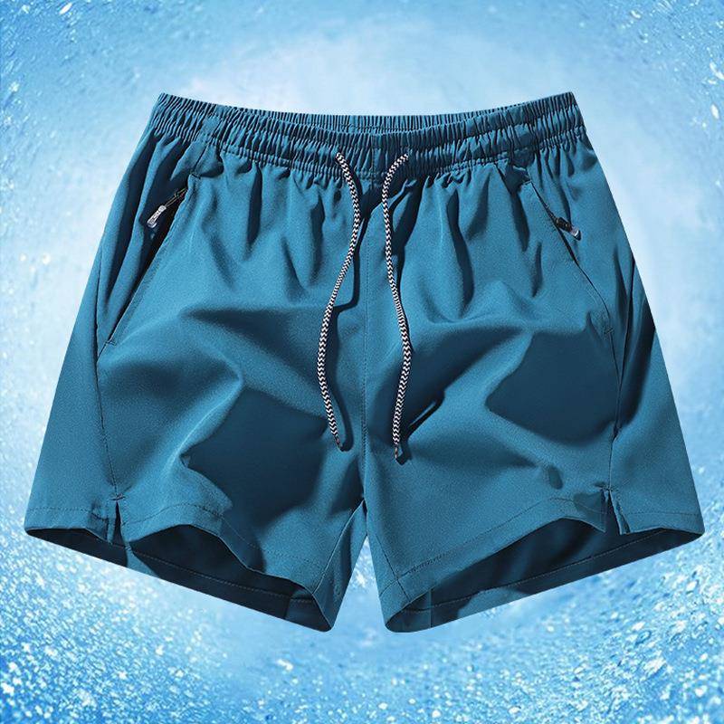 2 Men Shorts Dry Breathable Athletic Zipper Pockets