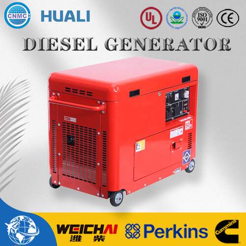 柴油3千瓦到8千瓦230V400V电启动家用户外静音移动式风冷发电机组