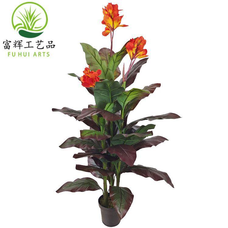 仿真绿植美人蕉红美人鹤望兰大型盆栽造景组合景观装饰摆件