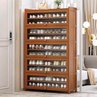 木质鞋柜鞋架门口进门上档次家用多层靠墙大容量防尘收纳置物架子