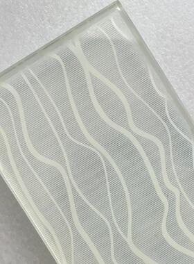 新款直销钢化白色夹丝玻璃餐厅墙现代简约隔断夹膜夹层玻璃夹胶玻