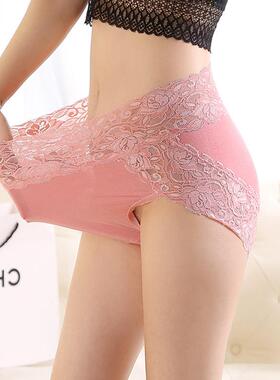Sexy Women Lady Lace Panties High Waist Plus Size Underwear