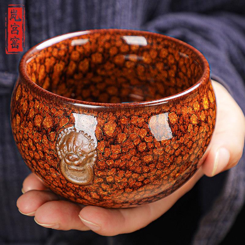 150ml手工建盏主人杯大号茶杯个人专用茶碗茶盏陶瓷茶具单杯高档