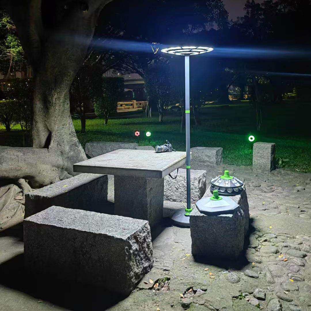 太阳能飞碟灯花园庭院灯别墅小区广场感应一体化路灯移动灯座
