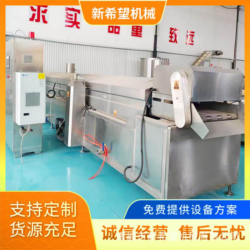 平菇上浆油炸流水线盐酥杏鲍菇油炸机蘑菇上浆油炸设备生产厂家