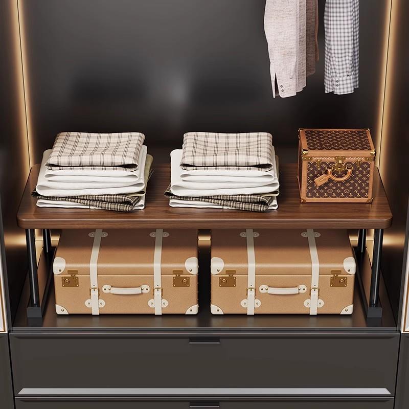 实木衣柜隔板柜子置物架分层架子收纳神器整理衣物橱柜分隔板架子