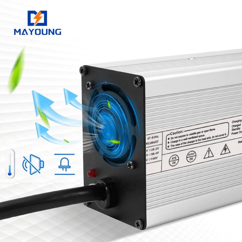 48V锂电池充电器 适用13S 54.6V 5A 6A锂电电动车充电器 铝壳