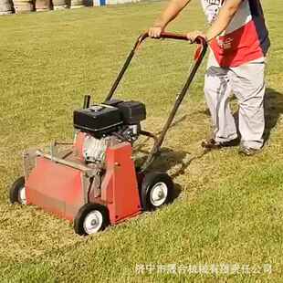 手推式草坪梳理机 天然草坪草根梳理枯竭杂草清理机增氧再生草