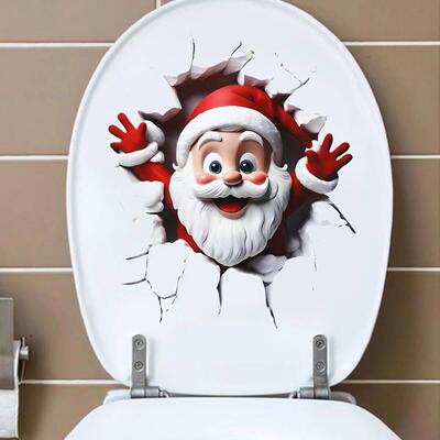 Christmas Snowman Toilet Sticker Merry Christmas Party