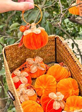 柿柿如意扭扭棒钥匙扣手工diy材料包柿子花束送朋友创意生日礼物