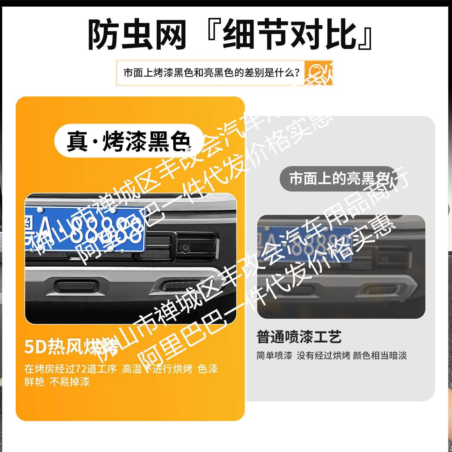 适用长城哈弗大狗一体焊接汽车防虫网前脸中网专用改装装饰条配件
