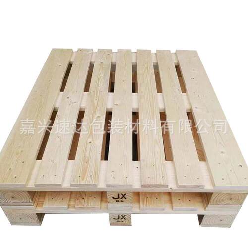 现货二面进叉松木托盘厂家陶瓷建材用木托盘