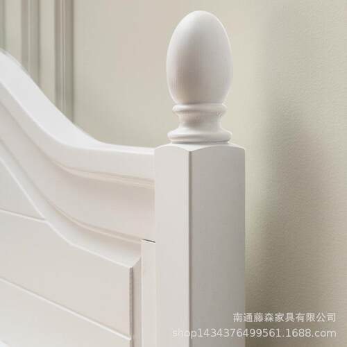 米美色式TS-97969轻奢实木床1.8现代简约双人床1.5次卧白公主床经
