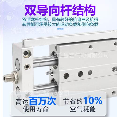 STW导向型双轴滑台气缸STWA/STWB10/16/20/25/32行程25~200
