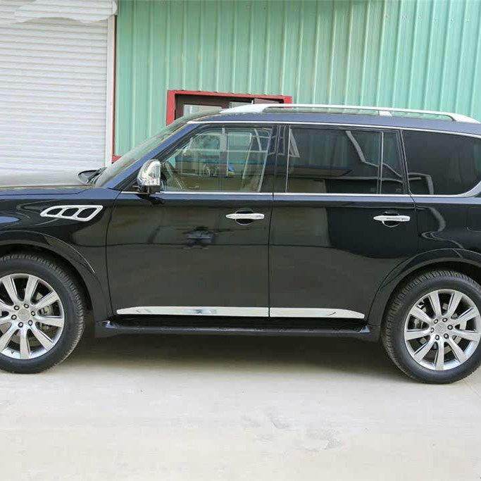 适用于 于 英菲尼迪QX56 QX80 改装 车门镀铬防撞装饰亮条 车身饰