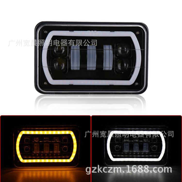 电商热卖4x6 led 5寸方灯 皮卡车越野车前照灯带日行转向灯