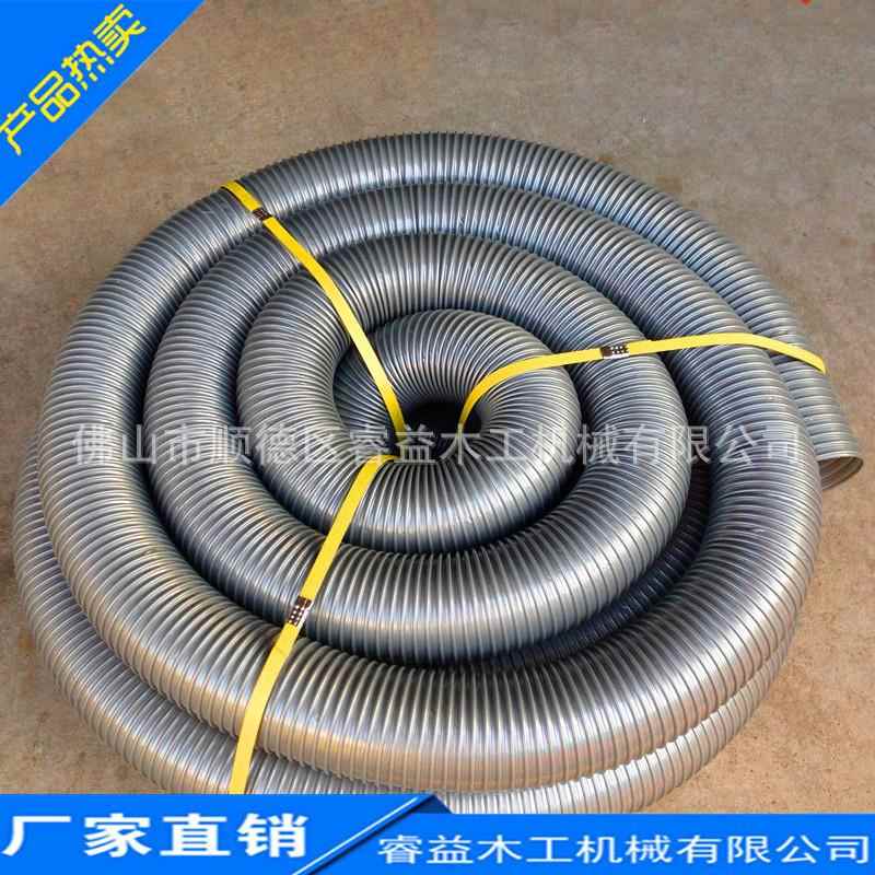 木工机械吸尘器钢丝管除尘器螺旋风管黑色内径100mmm厂家直销