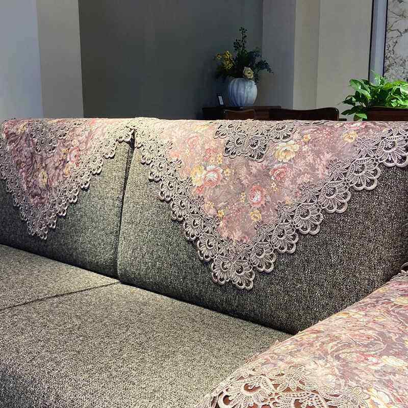 沙发靠背巾盖布沙发扶手巾简约中式高级感新款单人沙发三角靠背巾