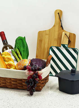 厨房台面摆件轻奢家具展厅装饰品仿真水果蔬菜套装组合样板间摆设