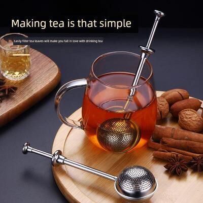 imc hot ball-shape push style tea infuser strainer