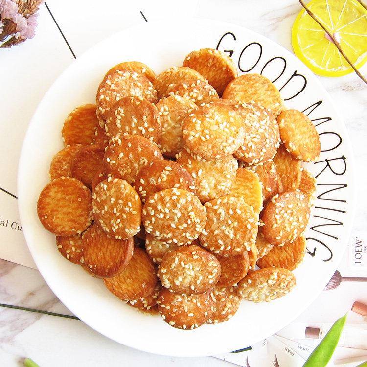 新疆包邮冰糖小茶点芝麻小饼干一口酥脆办公室休闲糕点小吃点心幼