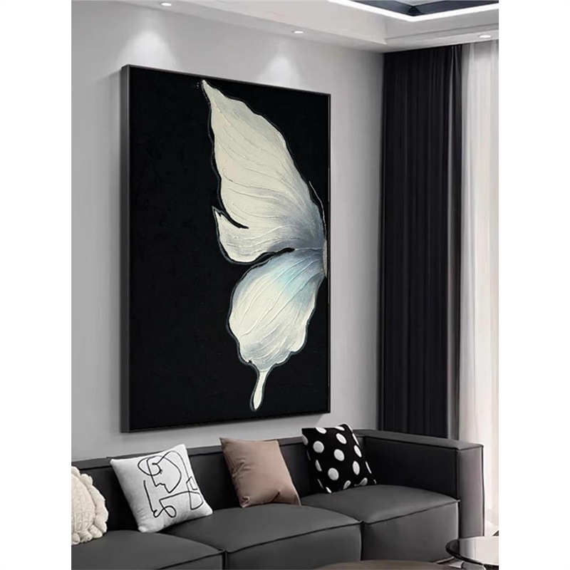 轻奢风客厅装饰画高级感蝴蝶卧室床头挂画餐厅玄关沙发背景墙壁画