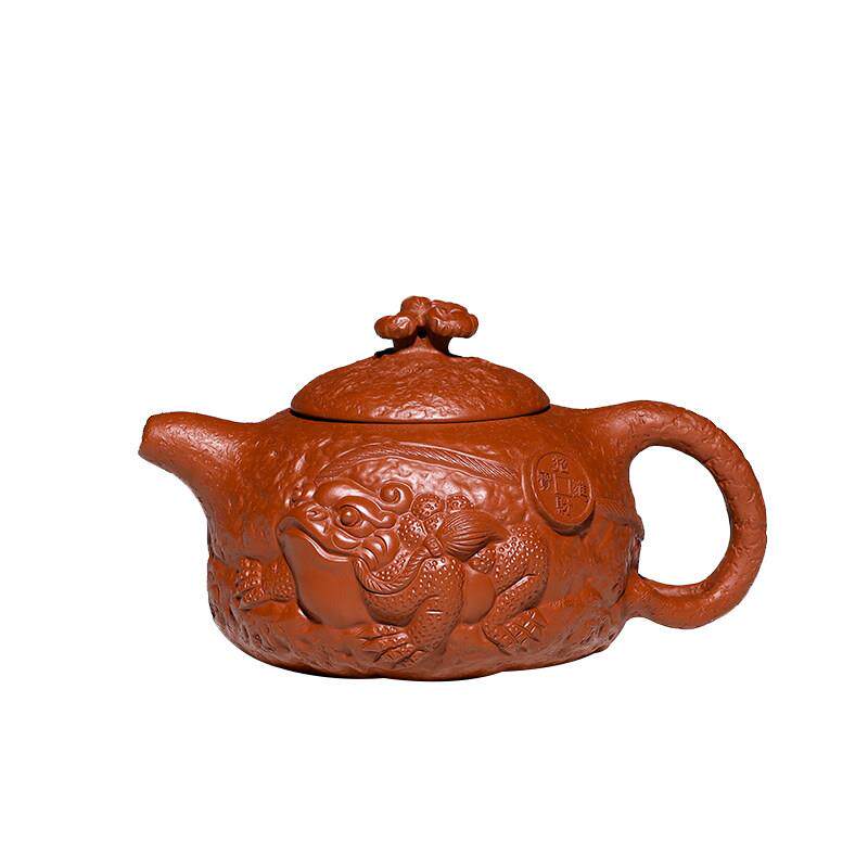 紫砂壶原矿朱泥大红袍金蟾龚春茶壶泡茶器套装宜兴家用茶具纯手工