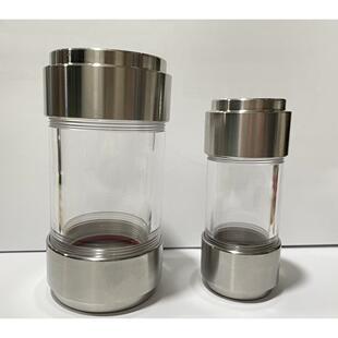 304不锈钢盖透明干燥管 净化除水脱水管 有机玻璃气体混合过滤器