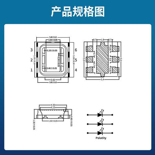 工厂直销超高亮5050RGB0.5W1.5W3W七彩全彩5050rgb红绿蓝LED灯珠