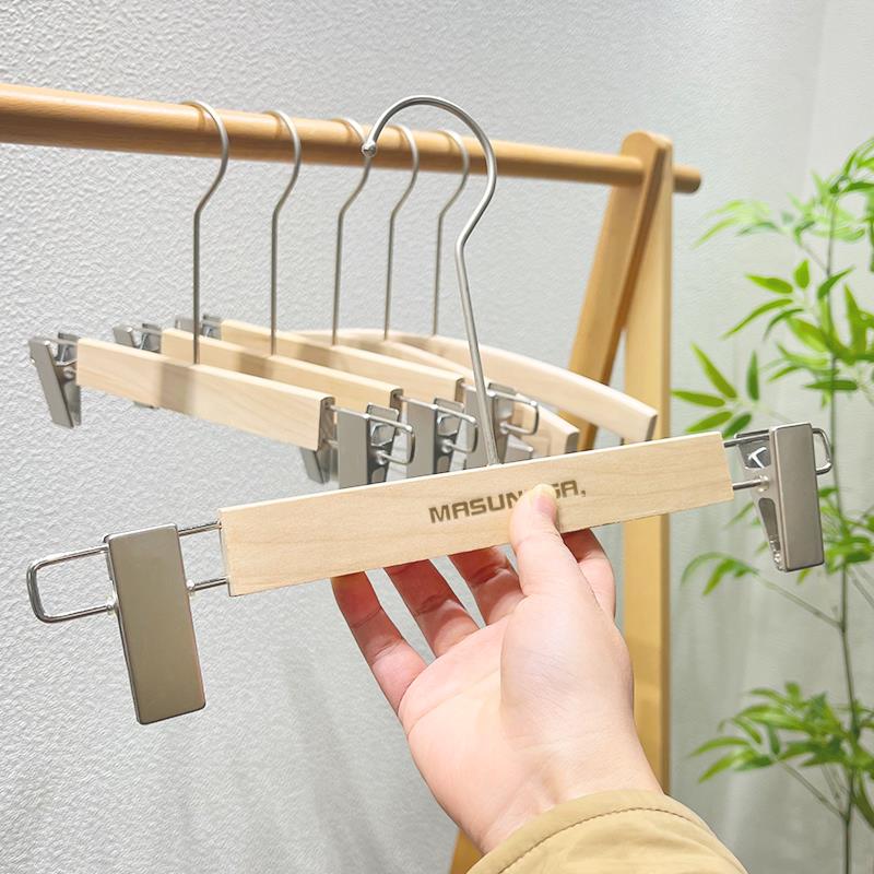 服装店专用衣架圆棒儿童套装女装实木衣架木质原木色圆杆棒衣挂衣