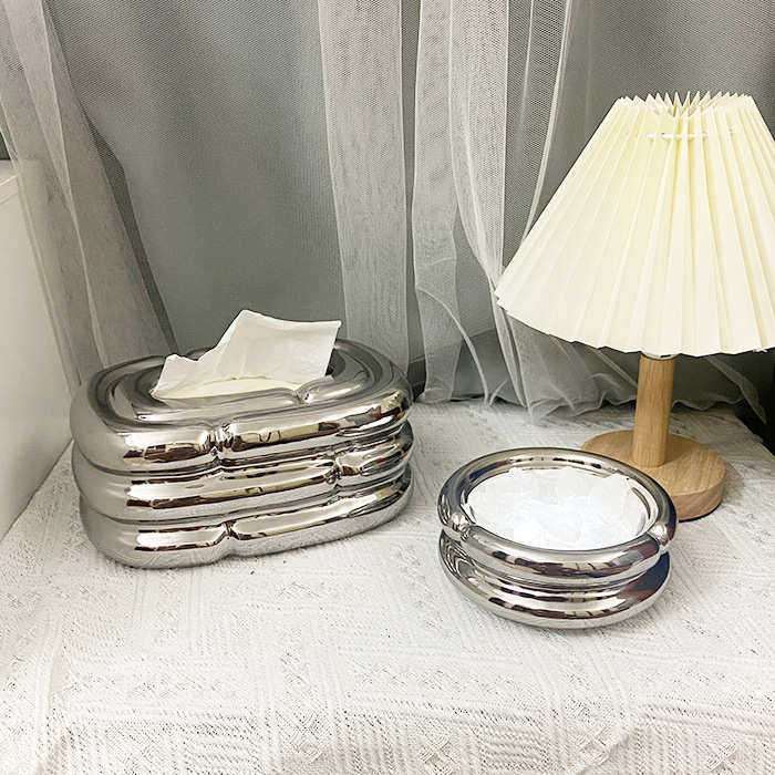 现代简约电镀陶瓷纸巾盒客厅茶几餐桌卧室艺术陶瓷抽纸盒趣味家用,家居饰品,花瓶,淘宝优惠券,粉丝福利购,淘宝优惠卷