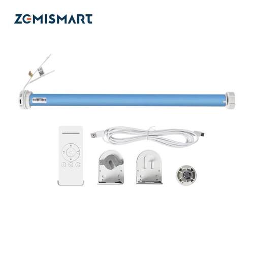 matterthread协议HomeKit直连25管状锂电内电充电窗帘卷帘电机
