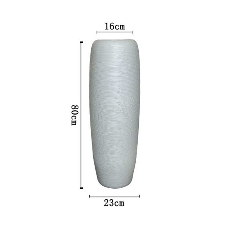 景德镇干花客厅白色陶瓷仿真简约大中式现代装饰插花花瓶摆件落地