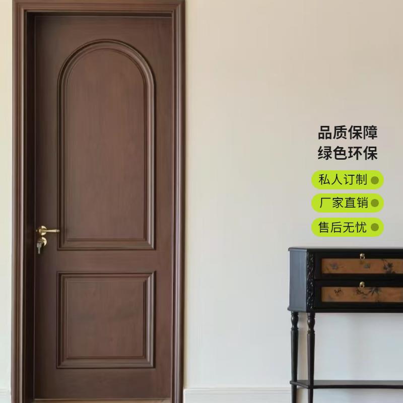 杭州定制室内实木复合烤漆门新中式古风卧室房门木门室内门无漆门