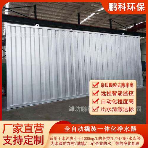 不锈钢一体化净水器厂家农村水厂饮用水净化设备地表河水净水设备