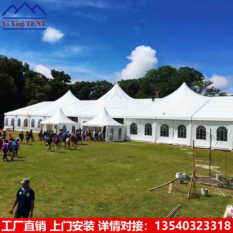 篷房厂家供应欧式尖顶组合婚庆篷房庆典活动装配式大棚铝合金结构