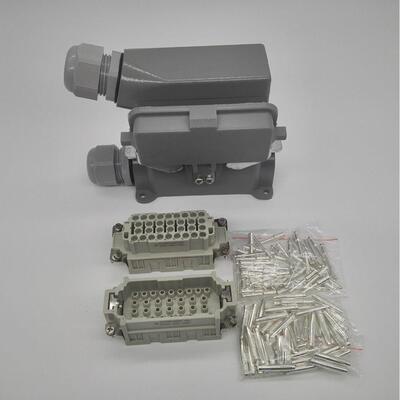 重载连接器矩形航空插头32芯工业防水热流道模具接插件HDC-HEE-32