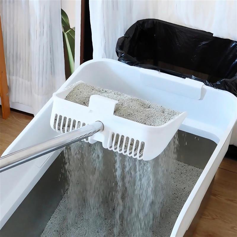 超大号猫砂铲不锈钢铲屎神器长柄大容量省力高效拾便器宠物用品
