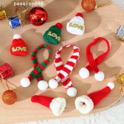Mini yarn small scarf hat decorative pendant迷你毛线围巾帽子