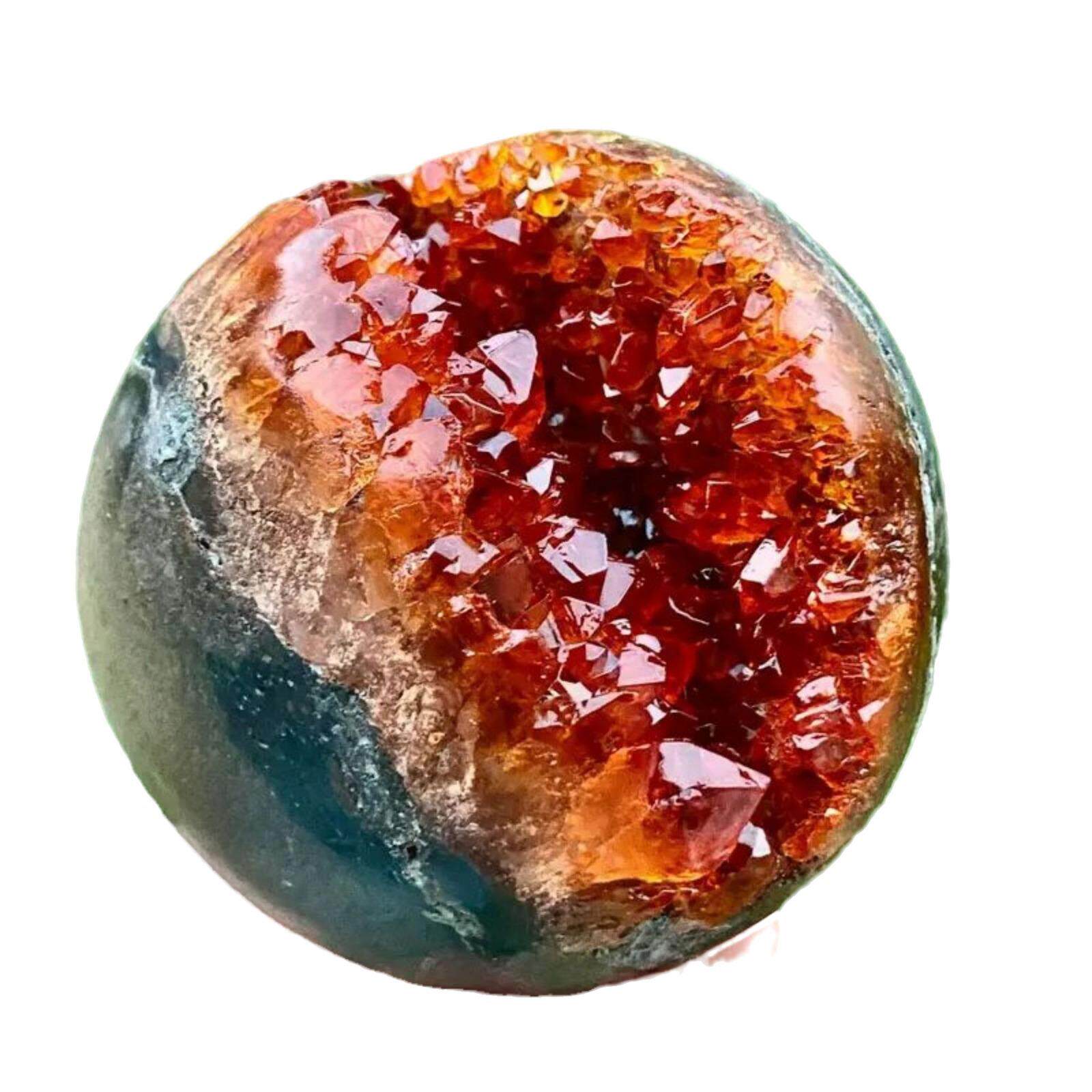 天然晶洞聚宝盆加色橙晶开口笑水晶洞聚宝盆热销东海水晶