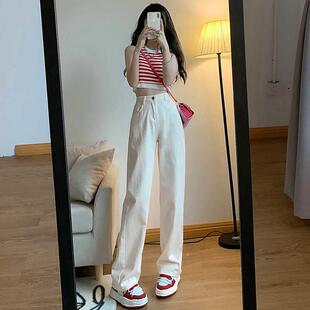 2025 women long loose casual denim pants lady jeans trousers