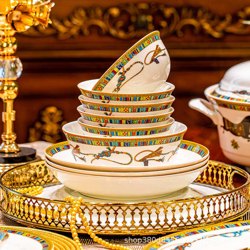 景德镇厂家直销碗碟套装公司礼品批发中式碗盘子组合高档陶瓷餐具,餐饮具,碗,淘宝优惠券,粉丝福利购,淘宝优惠卷