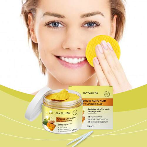 JAYSUING Turmeric Curcumin Cleansing Pads - Gentle facial cl