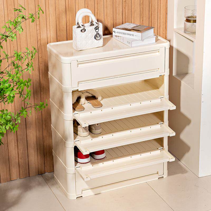 门口家用省空间鞋柜新风尚简易鞋架多层组装简约防尘塑料收纳鞋柜