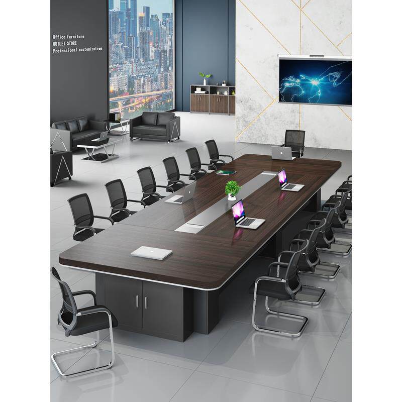 办公会议桌长桌简约现代长桌会议室桌椅组合家具大型员工培训桌