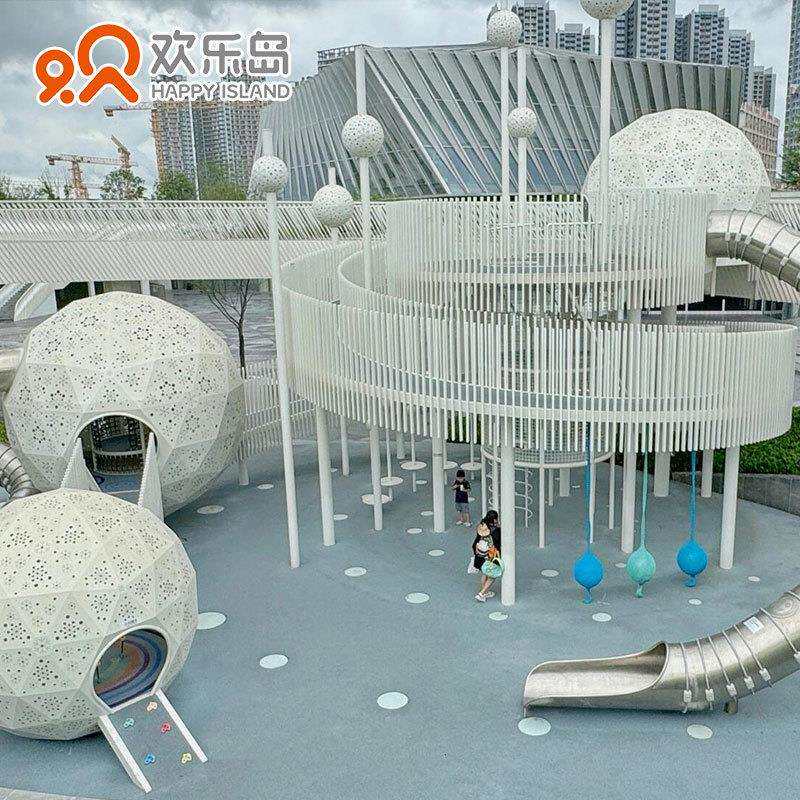 无动力游乐设备户外大型不锈钢滑梯厂家文旅景区小区儿童游乐设施