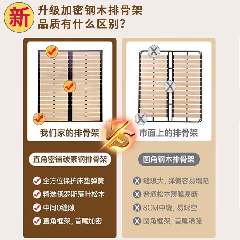 排骨架床架无床头床钢架实木榻榻米双人无靠背家用卧室定制小户型