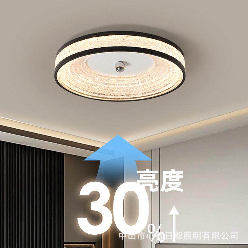 卧室吸顶灯2026新款意式轻奢圆形主卧灯护眼亮树脂灯房间灯具