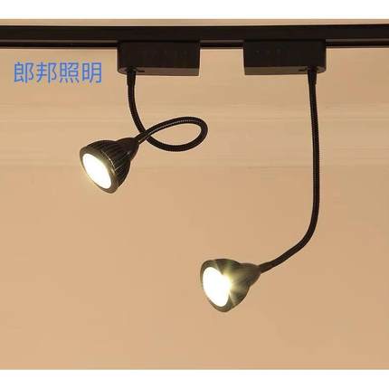 led吸顶软管明装轨道射灯cob3w5w7w饭厅背景墙墙壁照画 画万向导