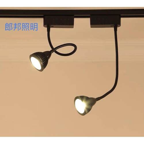 led吸顶软管明装轨道射灯cob3w5w7w饭厅背景墙墙壁照画 画万向导